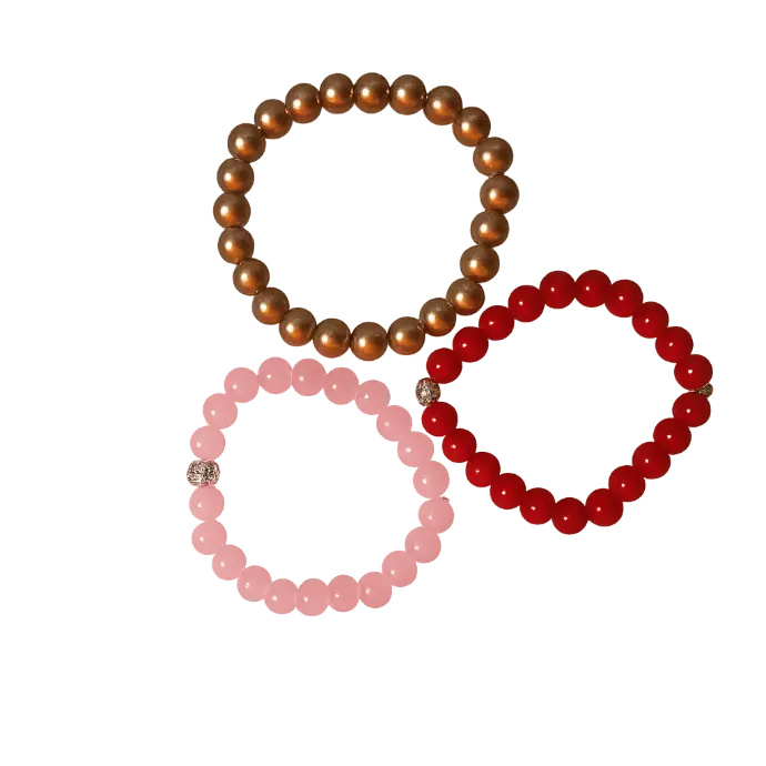 Three Beaded Bracelets