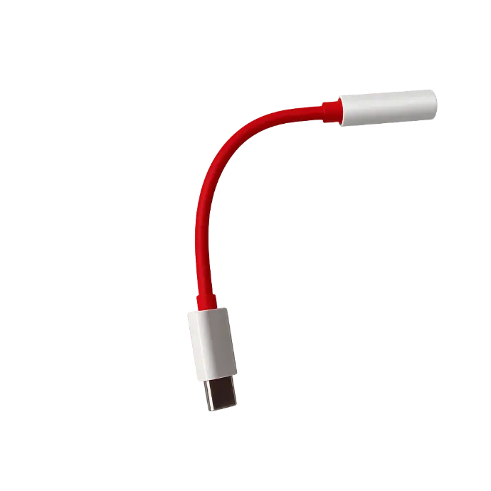 Red USB-C to 3.5mm Cable