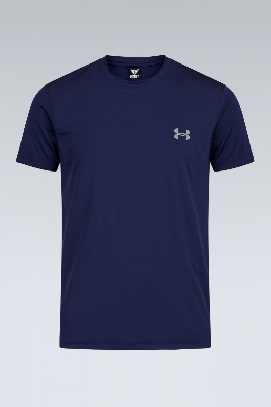 Navy Blue Sports Dry-Fit T-Shirt
