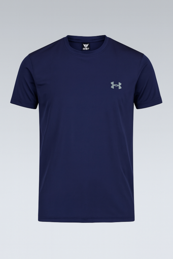Navy Blue Sports Dry-Fit T-Shirt